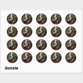 Kerst Elf Donald Trump Ronde Sticker (Vel)