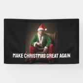 Kerst Elf Donald Trump Spandoek (Horizontaal)