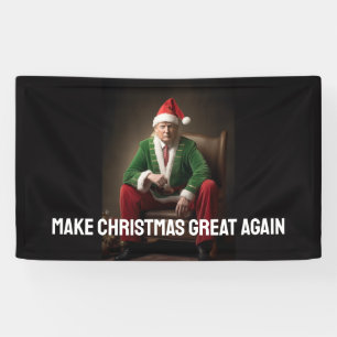 Kerst Elf Donald Trump Spandoek