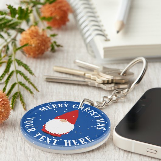 Kerst elf dwerg aangepaste sleutelhanger cadeau (Voorkant Rechts)