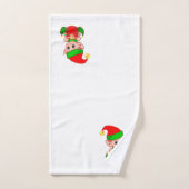 Kerst, Elf en Green Red Diamond Star Pattern Bad Handdoek (Handdoek)