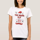 Kerst Elf Familie Matching Grappig Wit T-shirt (Voorkant)