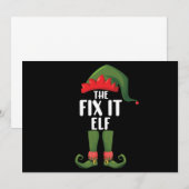 Kerst Elf Familie Matching Groep Kerstmis Kaart (Voorkant / Achterkant)