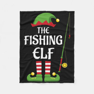 Kerst Elf Familie Matching Groep Vissen  Fleece Deken