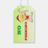 Kerst Elf Geen gluren Gift Label Cadeaulabel (Voorkant)
