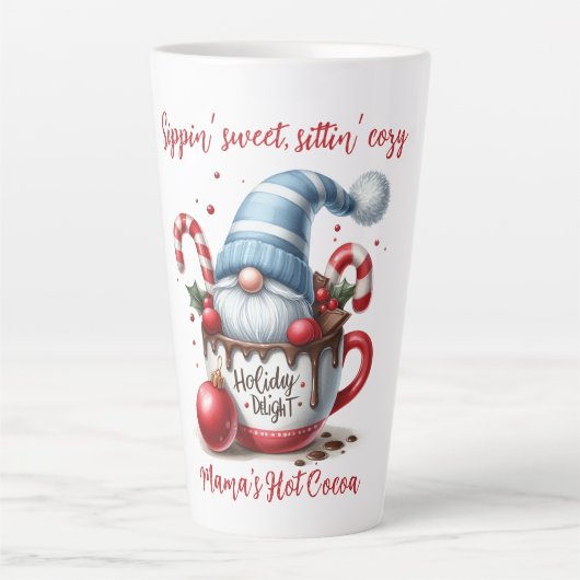 Kerst Elf Gnome Latte Mok (Voorkant)