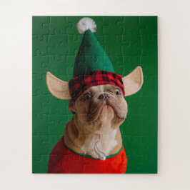 Kerst Elf Grappige Hond Huisdier Xmas Legpuzzel
