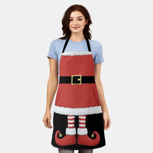 Kerst Elf Holiday Red Schort (Gedragen)