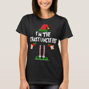 Kerst Elf Ik ben de gekke oom Elf Xmas T-shirt