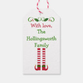 Kerst Elf Jingle Bells Cadeaulabel (Achterkant)