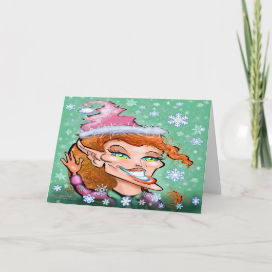 Kerst Elf Kaart (Voorkant)