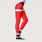 Kerst Elf Kerstman Rood Leggings (Rechts)