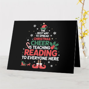 Kerst Elf Kerstmis Cheer Voorleesleraar Kaart