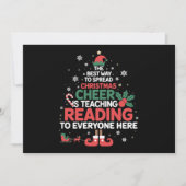 Kerst Elf Kerstmis Cheer Voorleesleraar Kaart (Voorkant)
