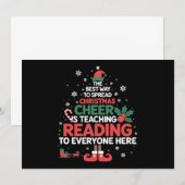 Kerst Elf Kerstmis Cheer Voorleesleraar Kaart (Voorkant / Achterkant)