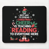 Kerst Elf Kerstmis Cheer Voorleesleraar Muismat (Voorkant)