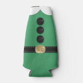 Kerst Elf kostuum monogram groen Flesjeskoeler (Voorkant)