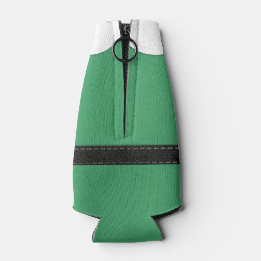 Kerst Elf kostuum monogram groen Flesjeskoeler (Achterkant)