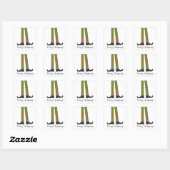 Kerst Elf Legs Sticker - Chevron Kostuum (Vel)