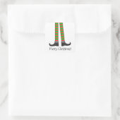 Kerst Elf Legs Sticker - Gestreept kostuum (Tas)