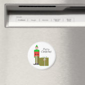 Kerst Elf Magneet - Chevron Gift Pakket (Insitu (Vaatwasser))