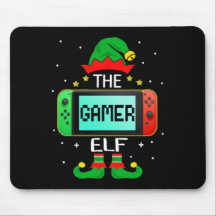 Kerst Elf Matching Gamer Familie Gamen Jongens Ki Muismat