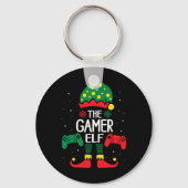 Kerst Elf Matching Gamer Familie Gaming Boys Ki Sleutelhanger (Voorkant)