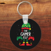 Kerst Elf Matching Gamer Familie Gaming Boys Ki Sleutelhanger (Voorkant)