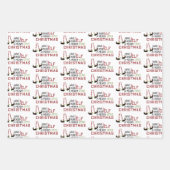 Kerst Elf MERRY LITTLE CHRISTMAS Inpakpapier Vel (Voorkant)