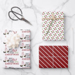 Kerst Elf MERRY LITTLE CHRISTMAS Inpakpapier Vel<br><div class="desc">Trio van leuke, grillige kerstvakantie giftwrap vellen met een grappige HAVE YOUR ELF EEN VROLIJK KLEIN KERSTMIS typografie ontwerp met schattige elfbenen en het coördineren van rood en wit gestreepte giftwrap en rood en groen stippen inpakpapier. Neem contact op met de ontwerper via Zazzle Chat of makeitaboutyoustore@gmail.com als u dit...</div>