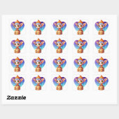 Kerst Elf met besneeuwde achtergrond Vierkante Sticker (Vel)