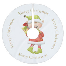 Kerst Elf met Cadeau Kerstboom Rok