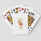 Kerst Elf met Cadeau Pokerkaarten (Achterkant)