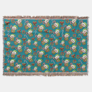 Kerst Elf met hulst, krans & pepermunt Deken