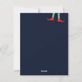Kerst Elf met Kerst Vrolijkheid Feestdagenkaart (Achterkant)