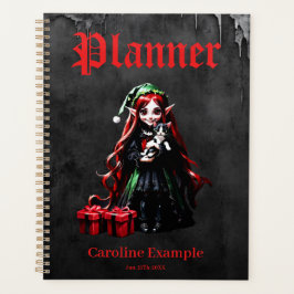 Kerst Elf met Kitten. Planner