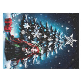 Kerst Elf met Kitten. Tafelkleed (Voorkant (Horizontaal))