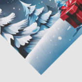 Kerst Elf met Kitten. Tissuepapier (Detail)
