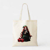 Kerst Elf met Kitten. Tote Bag (Achterkant)