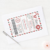 Kerst Elf Noord-Pool Speciale Levering Verzending Rechthoekige Sticker (Envelop)