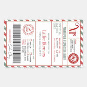 Kerst Elf Noord-Pool Speciale Levering Verzending Rechthoekige Sticker (Voorkant)