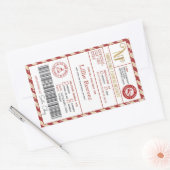 Kerst Elf Noord-Pool Speciale Levering Verzending Rechthoekige Sticker (Envelop)