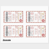 Kerst Elf Noord-Pool Speciale Levering Verzending Rechthoekige Sticker (Vel)