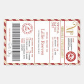 Kerst Elf Noord-Pool Speciale Levering Verzending Rechthoekige Sticker (Voorkant)