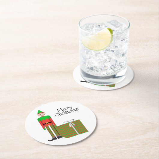 Kerst Elf Onderzetter - Chevron Cadeaupakket (Insitu)