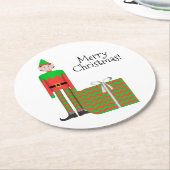 Kerst Elf Onderzetter - Chevron Cadeaupakket (Gebogen)