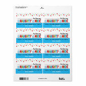 Kerst Elf Ondeugend of Nice Dank u Stickers (Full Sheet)
