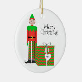 Kerst Elf Ornament - Chevron Cadeaupakket (Rechts)