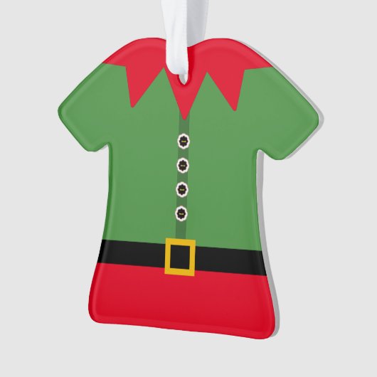 Kerst elf pak beeldje gepersonaliseerd ornament (voorkant)