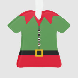 Kerst elf pak beeldje gepersonaliseerd ornament